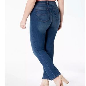 Style and co slim leg high rise tummy control jeans